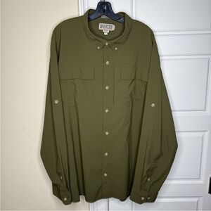 Duluth Trading Co vent d fishing Shirt Mens 2XL Olive Green outdoor